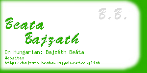 beata bajzath business card
